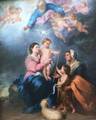 God the Father (top), the Holy Spirit (represented by a dove), and child Jesus, painting by Bartolomé Esteban Murillo