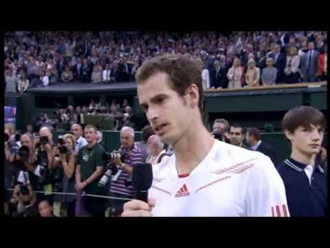 Wimbledon 2012 Men's Final - Andy Murray and Roger Federer Presentation Speeches