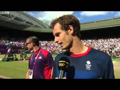 Interview with Andy Murray after wining Gold medal against Roger federer at olympic london 2012