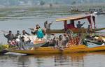 Bolywood Actress Anushka Sharma during shooting of her upcoming film near the Chaar Chinari at World Famous Dal Lake in Srinagar on 06, September 2012.