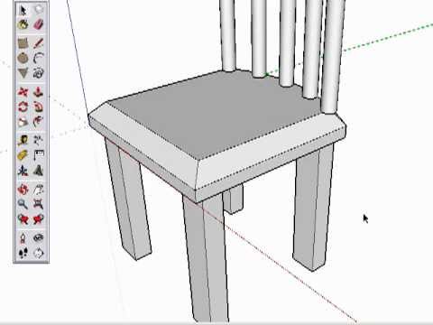 Google SketchUp New Users 4: Create a Chair