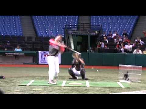 Bryce Harper hits 502ft baseball home run in the 2009 Power Showcase