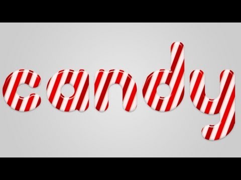 Photoshop: Candy Cane Text