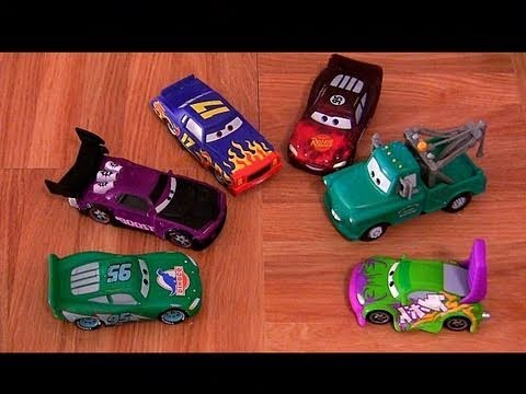 Cars Color Changers Darrell Cartrip, Boost, Mater, Wingo, Dinoco Mcqueen Colour Shifters Demo