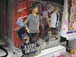 Justin Bieber dolls are on display for sale at Toys R US store in Mayfair Mall in Victoria, British Columbia, Canada on June 9, 2011.