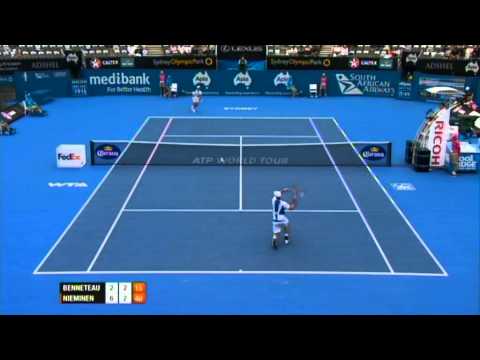 Jarkko Nieminen v Julien Benneteau Highlights Men's Singles Final: Sydney International 2012