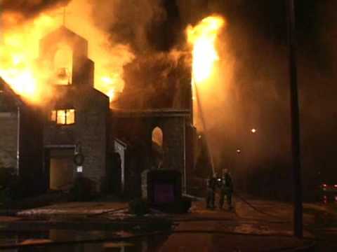 Methodist Church Fire - Newkirk, OK - Clip 1