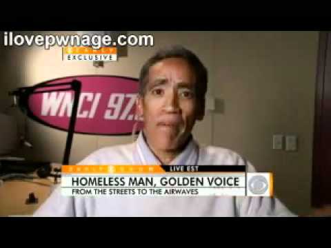 Ted Williams Homeless man w/golden Radio Voice In Columbus, Interview On CBS Early Show