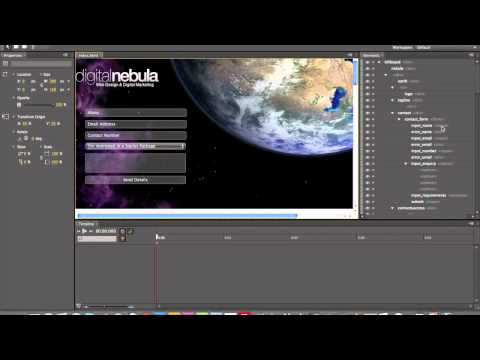 Adobe Edge tutorial - HTML editing