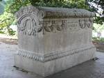 View of Robert Todd Lincoln's sarcophagus in Arlington National Cemetery, Arlington, Virginia, USA.