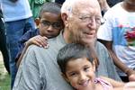 William H. Gates, Sr., visits the Naz Foundation's care center for HIV Positive children, during his visit to India. William Henry Gates, Sr. (born William Henry Gates II on November 30, 1925) is a retired American attorney and philanthropist and author of the book Showing Up for Life: Thoughts on the Gifts of a Lifetime.