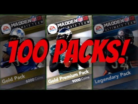 Madden 13 - Ultimate Team Keeper Hunting! BUYING 100 GOLD PREMIUM PACKS LIVESTREAM!