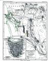 Western Tasmania and South West Tasmania with natural resources on 1865 map