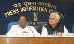 The Minister of State for Personnel, Public Grievances & Pensions and Prime Minister�s Office, Shri V. Narayanasamy briefing the media on ADB/OECD 7th Regional Conference on Building Multidiciplinary Frameworks to Combat Corruption and Steering Group Meeting, in New Delhi on September 26, 2011. The Union Minister for Law and Justice and Minority Affairs, Shri Salman Khursheed is also seen.