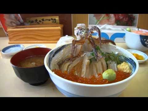 Dancing squid bowl dish in Hakodate