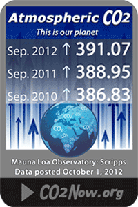 Current CO2 level in the atmosphere