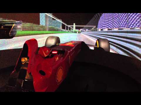 Fernando Alonso laps Singapore 2012 in a simulator.MOV