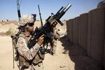 U.S. Marine Corps Cpl. Mykel Luera, a team leader with the 3rd Squad, 3rd Platoon, Bravo Company, 1st Battalion, 7th Marine Regiment, Regimental Combat Team 6, loads a 40mm grenade into his M203 grenade launcher before a patrol Sept. 3, 2012, in Sangin district, Helmand province, Afghanistan. The Marines conducted the operation to disrupt enemy activity in the area. (U.S. Marine Corps photo by Lance Cpl. Jason Morrison/Released)