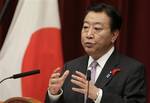 Japan's Prime Minister Yoshihiko Noda speaks during a press conference at the prime minister's official residence in Tokyo, Monday, Oct. 1, 2012.