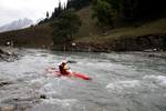 Sportsman from Jammu and Kashmir compete in a kayaking and canoeing championship on September 29, 2012 in Sonamarg, Kashmir, India. For the first time in the valley of Kashmir the three-day Indian National White Water Slalom Kayaking and Canoeing Championship began today at the hilly resort of Sonamarg. The Kashmir government has been focusing on adventure tourism, particularly since the mass uprising in 2010. The government is hoping the initiative will help bring peace to the region and has be