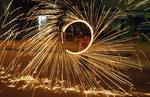 A Palestinian boys play with fire crackers as they celebrate the beginning of Ramadan, a holy month of dawn-to-dusk fasting, festivities and abstinence in Rafah, southern Gaza Strip on July 18, 2012. The Muslim holy month of Ramadan begins Friday 20 July or Saturday 21 July, is traditionally determined by the sighting of a new crescent moon, often dividing rival Islamic countries and sects over the exact date.Photo by Ahmed Deeb / WN