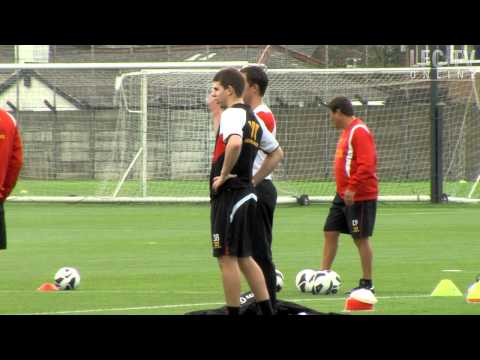 Brendan Rodgers leads the first LFC training session 2012/13