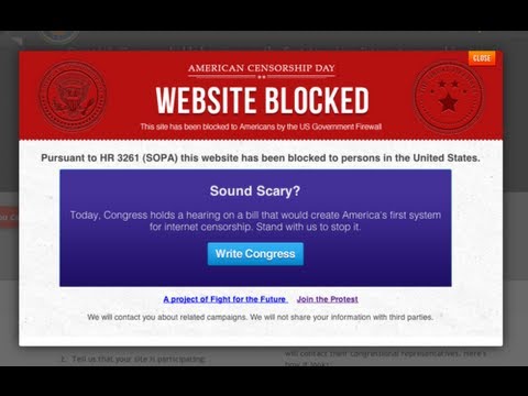 Stop Online Piracy Act (SOPA) HR3261 - ENDS FREE SPEECH