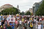 Protest sign against 'Obamacare'. On Saturday, September 12, participants gathered at Freedom Plaza, located just east of the White House.