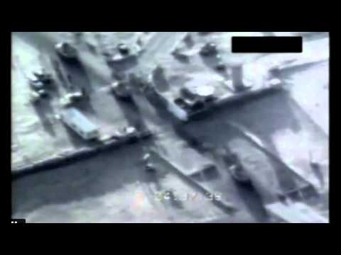 Preditor video shows last US convoy leaving Iraq. Sunday Dec. 18, 2011 - Iraq War Ending