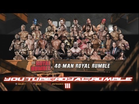 WWE'12 - 40 Man You Tube Royal Rumble Match III HD