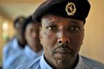 An opening ceremony is held by the African Union and the Somali Police Force to commemorate the beginning of a new training program for the force. Funded by the Italian government and conducted by the AMISOM Police Training and Development Unit, the program will train Somali police in criminal investigation. The courses will be conducted at General Kaahiye Police Academy in Mogadishu and will span two weeks. Altogether 160 policemen and women will receive training. AU-UN IST PHOTO / TOBIN JONES.