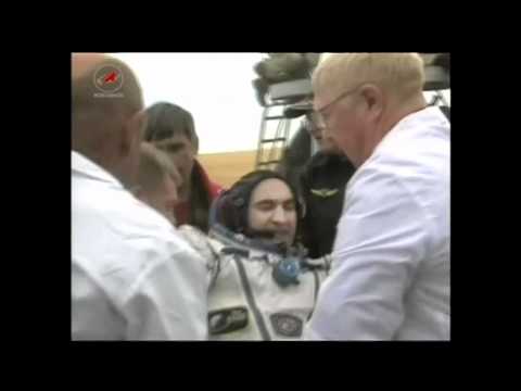 Expedition 24 Crew Lands Safely on the Steppe of Kazakhstan