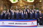 The Vice President, Shri Mohd. Hamid Ansari at the eighth Asia-Europe Meeting (ASEM- 8), in a family photograph with the President of the European Council, Mr. Herman Van Rompuy, the Belgium's King Albert II, the outgoing Belgian Prime Minister, Mr. Yves Leterme and the European Commission Chairman, Mr. Jose Manuel Barroso at Brussels, Belgium on October 04, 2010.