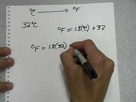 Celsius to Fahrenheit conversion