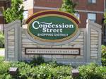 Concession Street Sign, Hamilton. Concession Street, (oldest settlement area on the mountain, once an African American neighborhood settled by slaves escaping the U.S. via the underground railroad Underground Railroad).