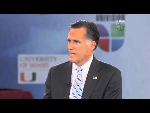 Univision: Jorge Ramos and Maria Elana Salinas Interview Mitt Romney (Immigration)