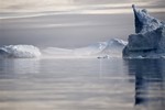 Jakobshavn Glacier, West Greenland, 6 July, 2012. Greenland's surface ice cover melted this month over a larger area than ever detected in more than 30 years, according to NASA satellite.