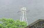 Power pole - electricity pole in the rural part of India near Pune