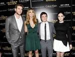 Cast members, from left, Liam Hemsworth, Jennifer Lawrence, Josh Hutcherson and Isabelle Fuhrman attend a special screening of 