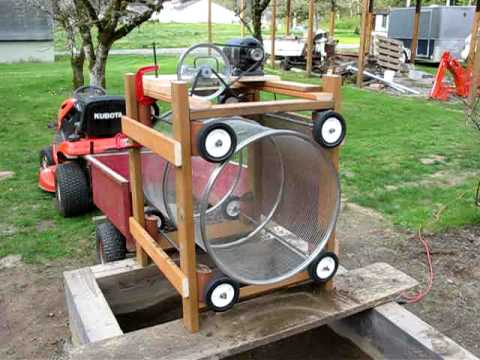 Homemade rotary soil / compost screen