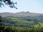 A typical distant view of Haytor as seen from the A38 road between Exeter and Plymouth.