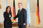 Presidents of Argentina Cristina Fernandez and Germany Christian Wulff at Berlin, 4 October 2010