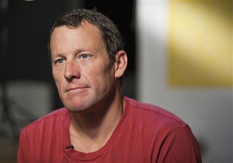 Lance Armstrong speaks during an interview in Austin, Texas, Tuesday, Feb. 15, 2011.