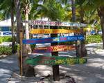 Signs at Rum Point commemorating landed and near-miss hurricanes of the past. The Cayman Islands have a tropical marine climate, with a wet season of warm, rainy summers (May to October) and a dry season of relatively cool winters (November to April).