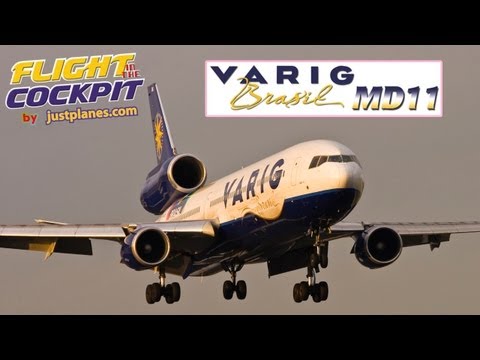 Varig MD11 into Rio de Janeiro, Exits runway quickly!