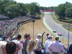 The view from the top of Paddock Hill Bend towards Druids hairpin.