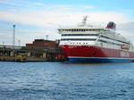 Viking XPRS at Katajanokka terminal in Helsinki. MS Viking XPRS is a fast cruise ferry owned by the Finland-based Viking Line and operated on their service between Helsinki, Finland and Tallinn, Estonia.