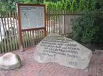 Memorial at the site of the entry to the former concentration camp 