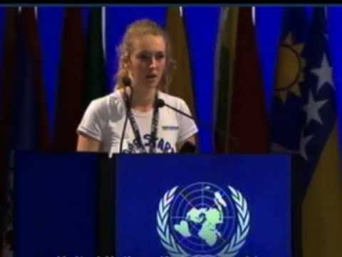 A Date with History: 17 yr old Brittany Trilford addresses world leaders at the UN Earth Summit