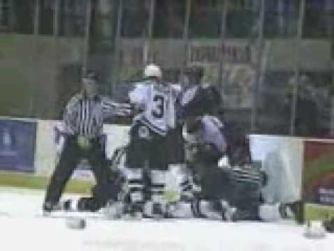 ECHL Louisiana Icegators vs Tallahassee Tigersharks Bench Clearing Hockey Brawl Fight